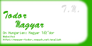 todor magyar business card